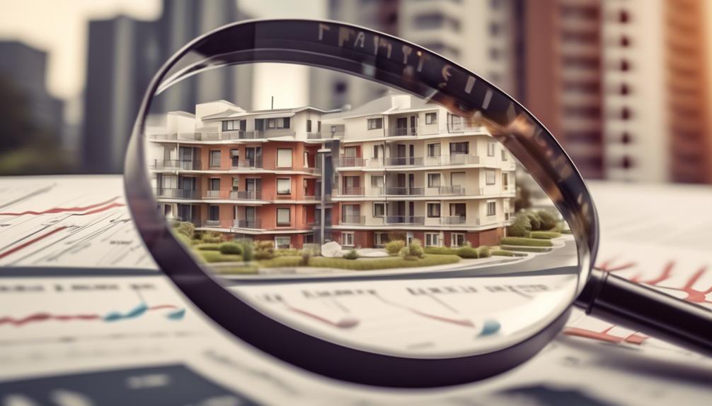 A magnifying glass with a model of a house under it, representing the potential for investment in an Apartment REIT.